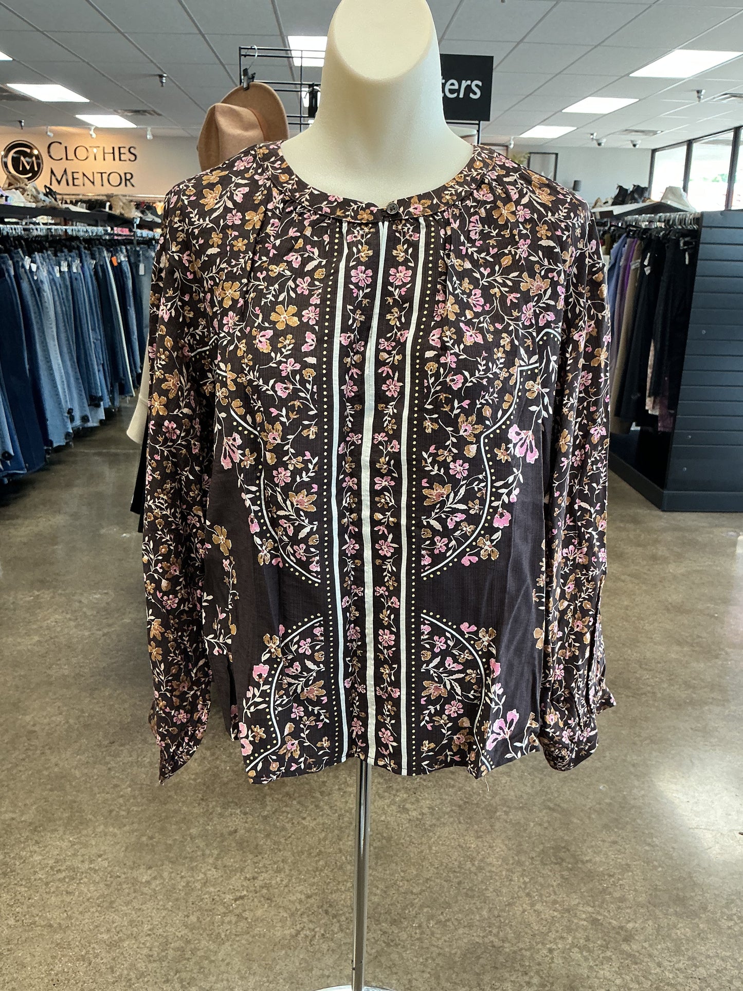 Top Ls By Loft In Brown, Size:Mp