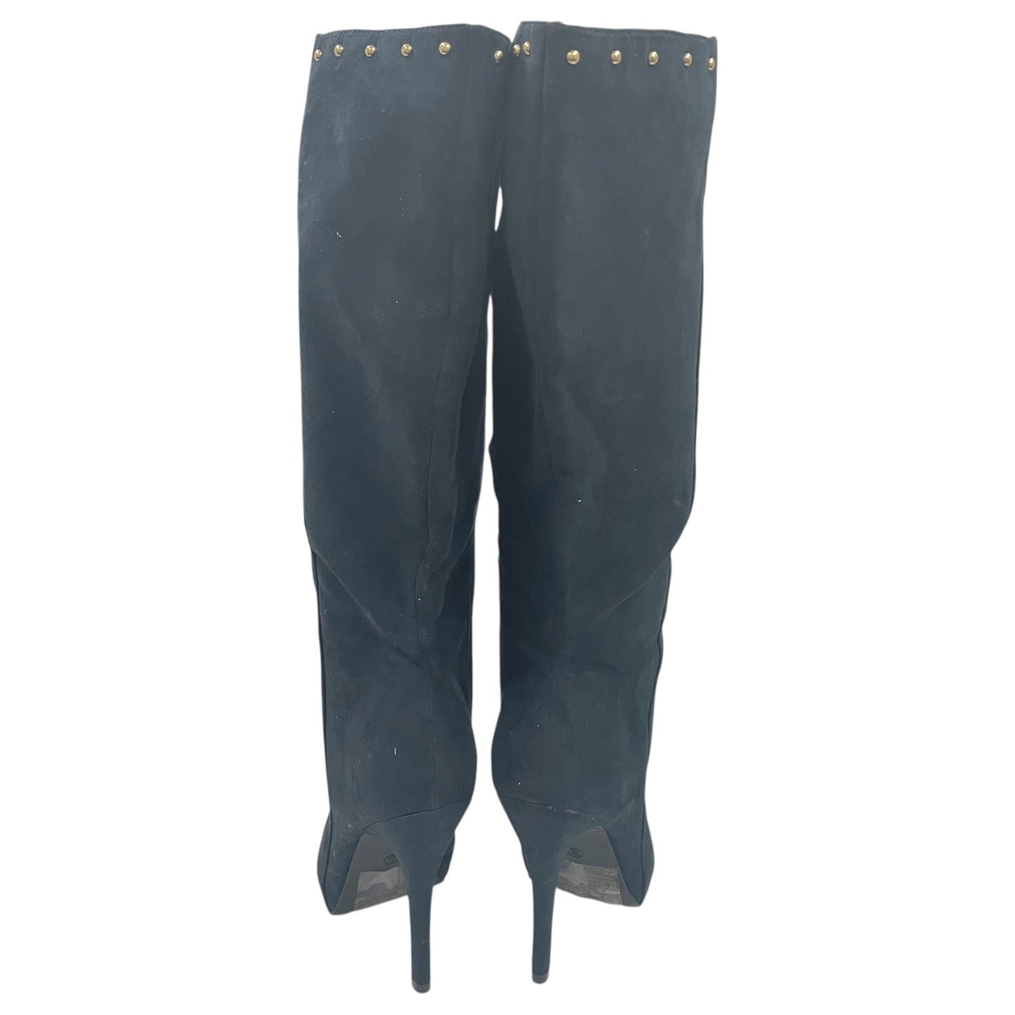 Boots Mid-Calf Heels By Cmc In Black & Gold, Size:9