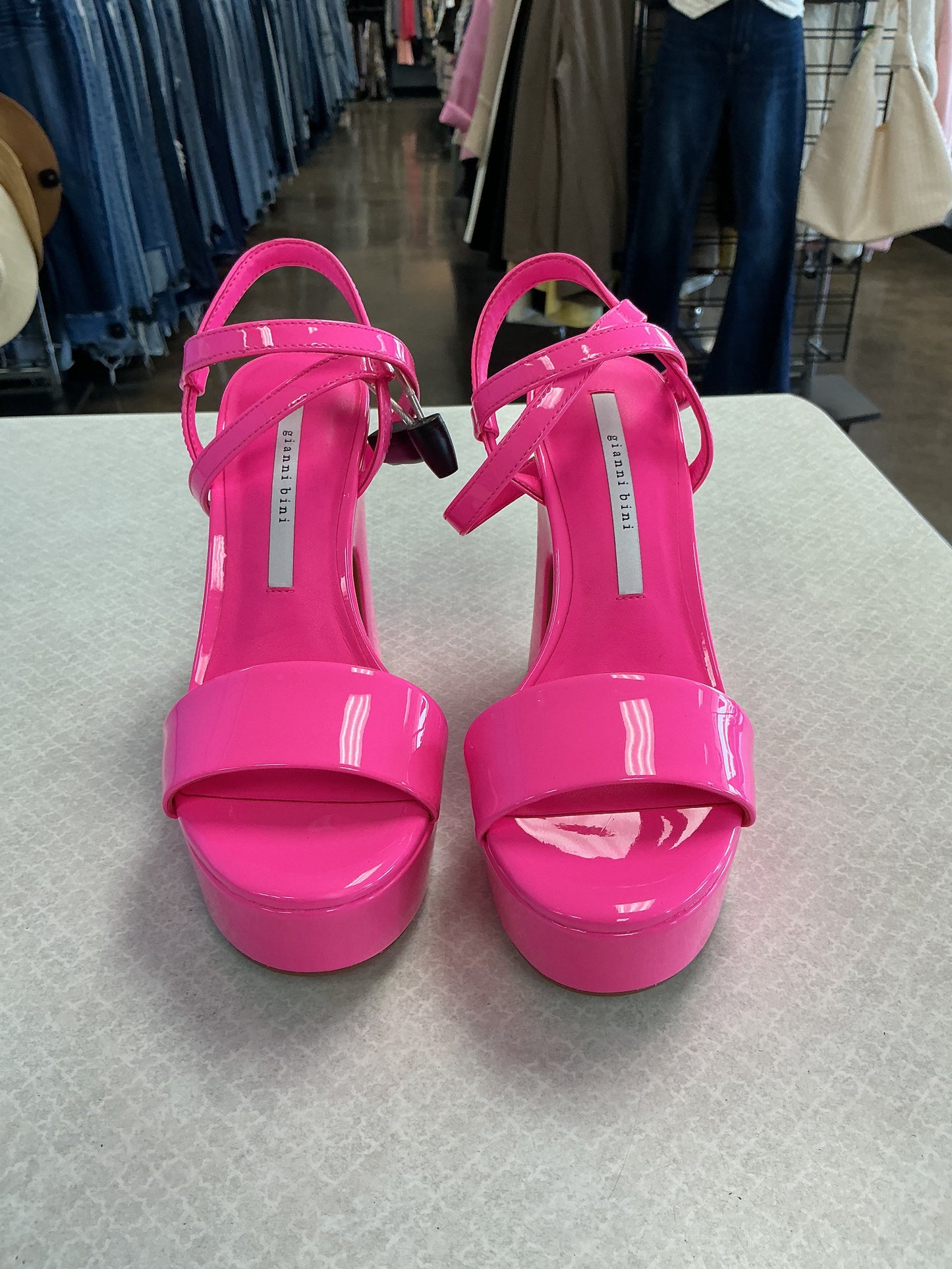 Sandals Heels Platform By Gianni Bini In Pink, Size:6.5