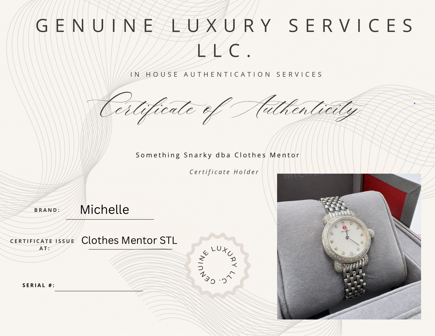 Michele CSX-26 Mother of Pearl & Diamond Luxury Watch