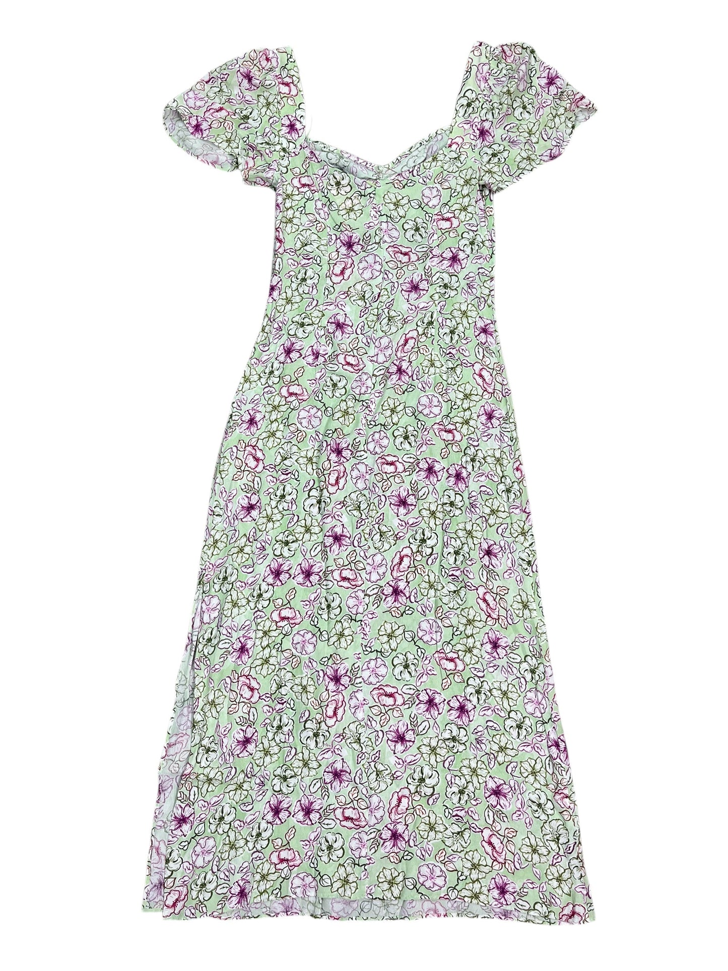 Dress Casual Midi By Zara In Green, Size:S