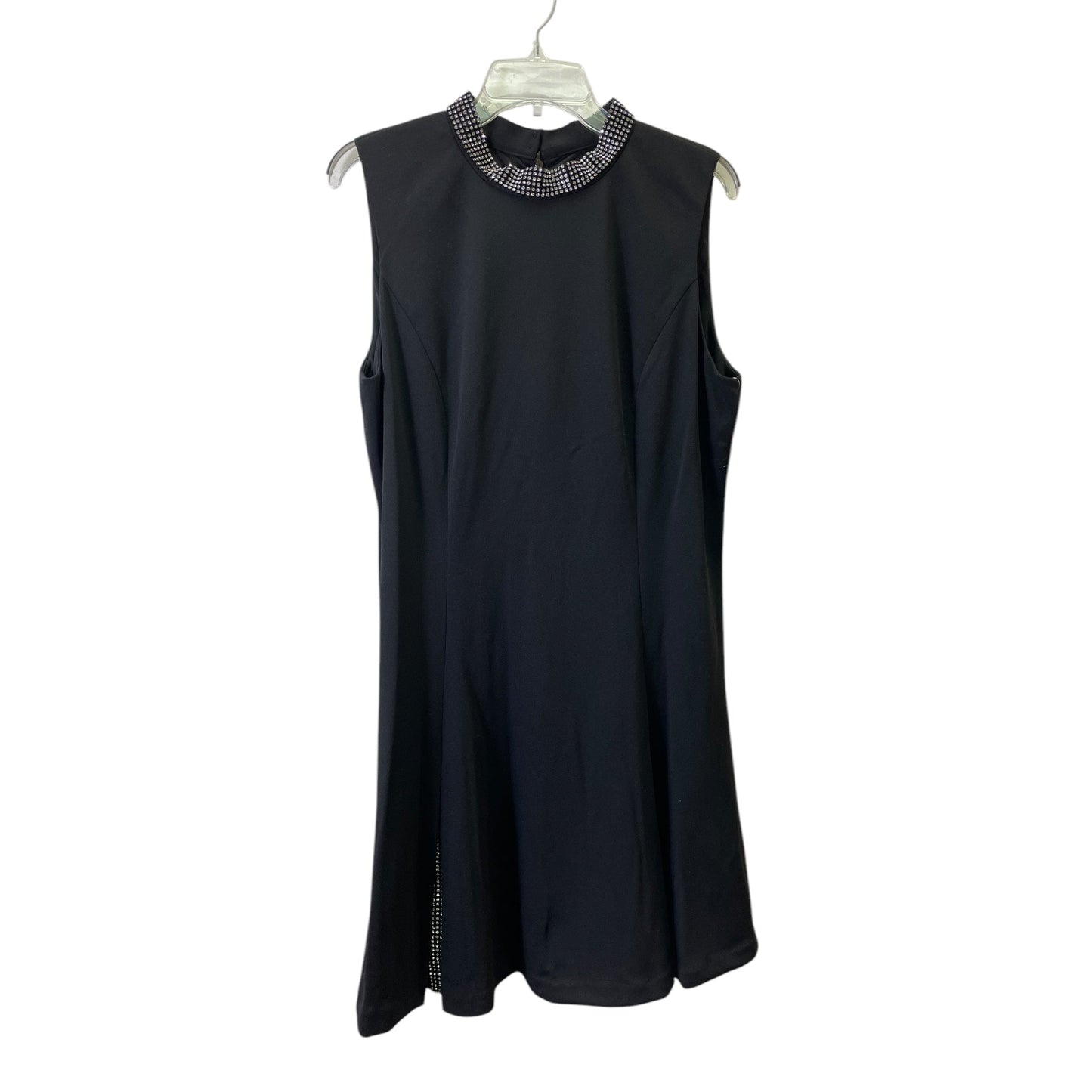 Dress Designer By Karl Lagerfeld In Black & Silver, Size:L