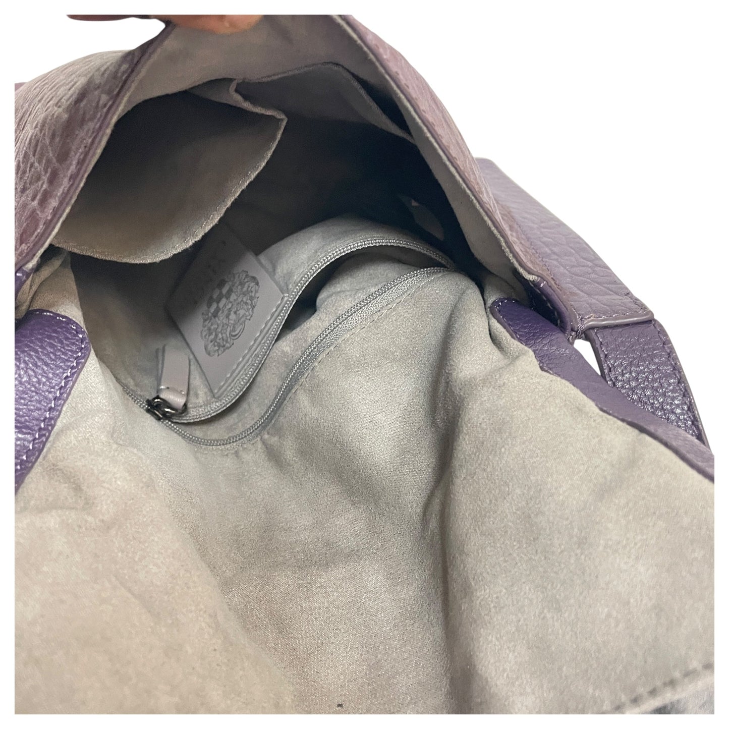 Handbag Leather By Vince Camuto In Purple, Size:Medium