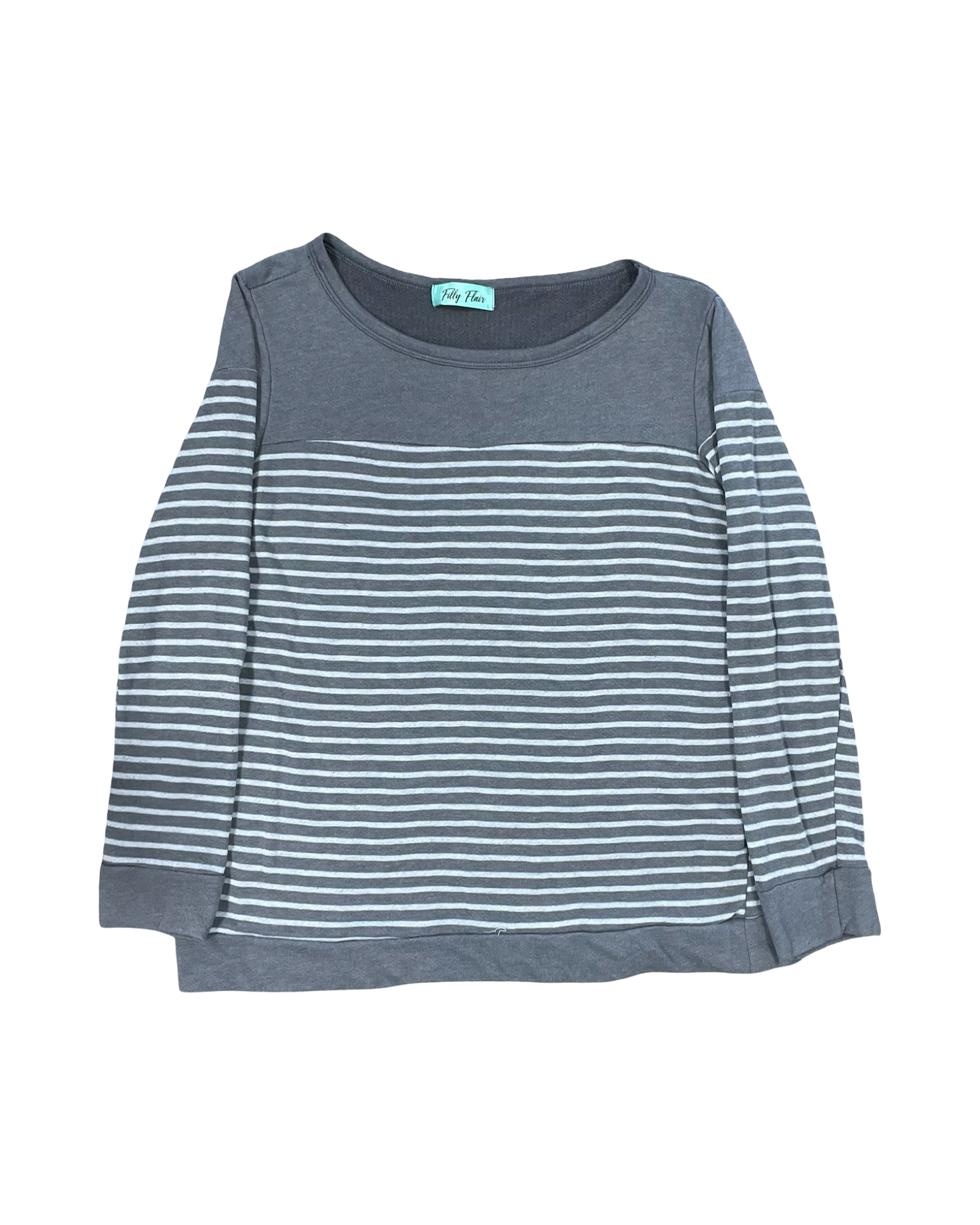 Top Ls By Filly Flair In Grey & White, Size:L