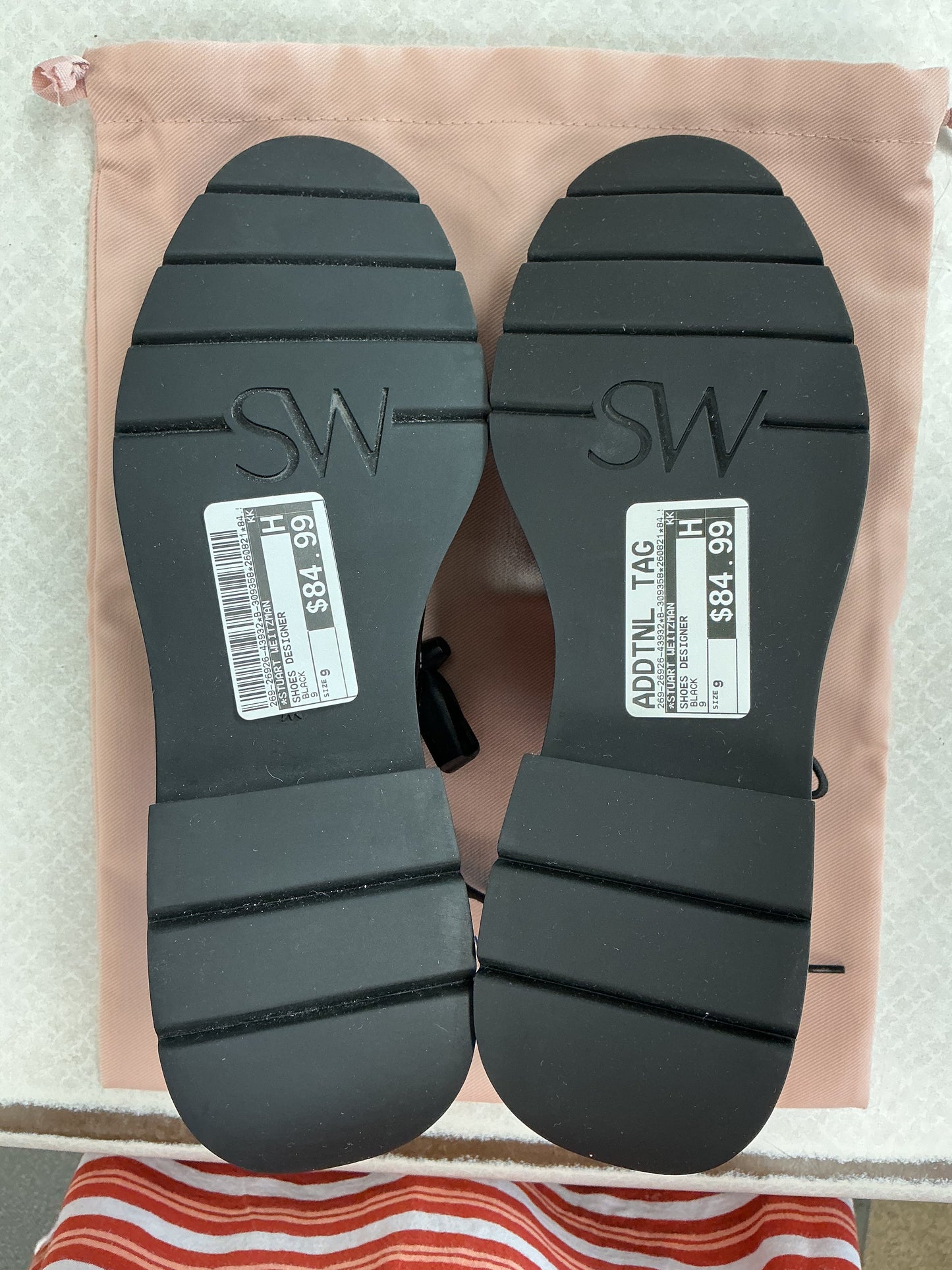 Shoes Designer By Stuart Weitzman In Black, Size:9