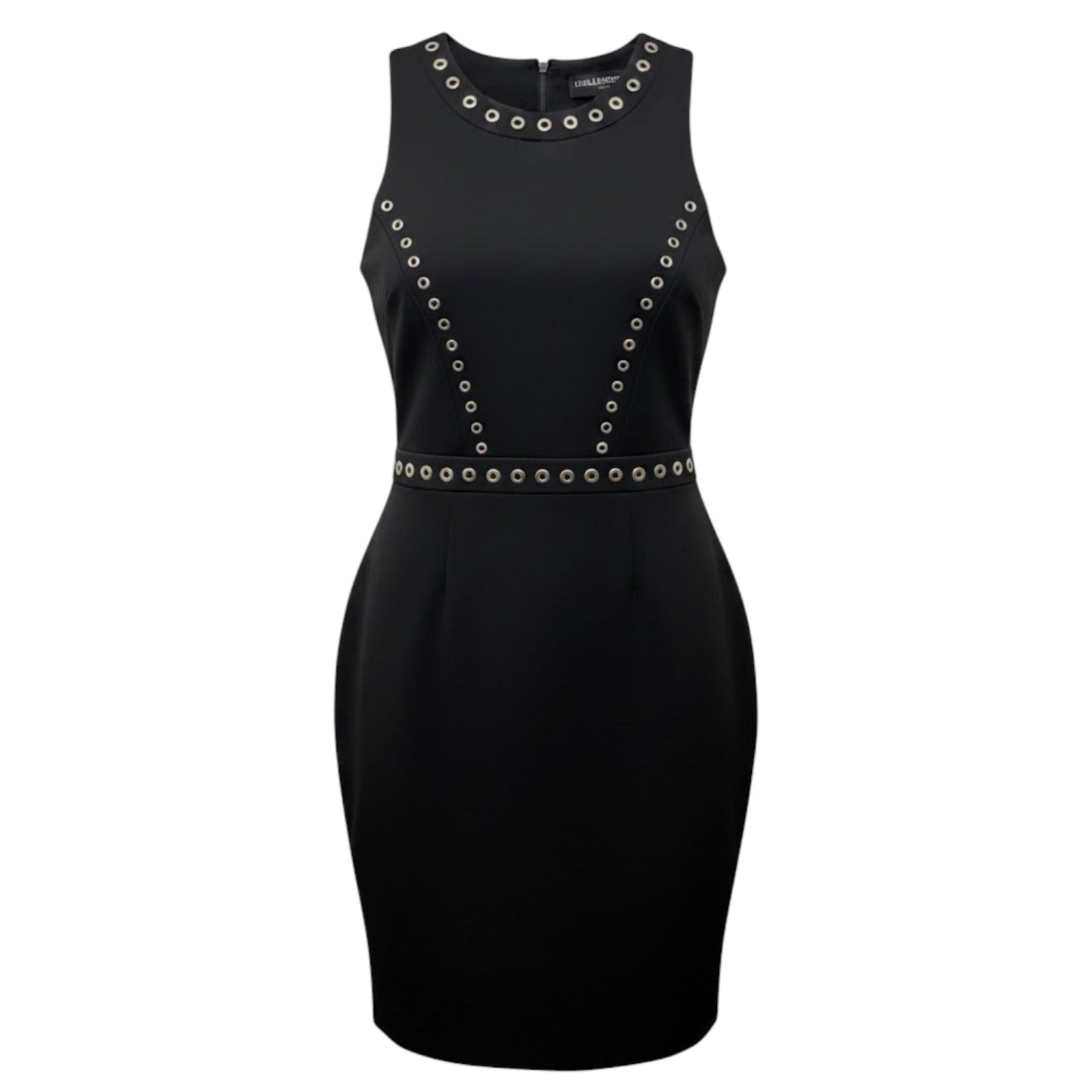 Grommet Trim Sheath Dress Designer By Karl Lagerfeld In Black, Size: 6