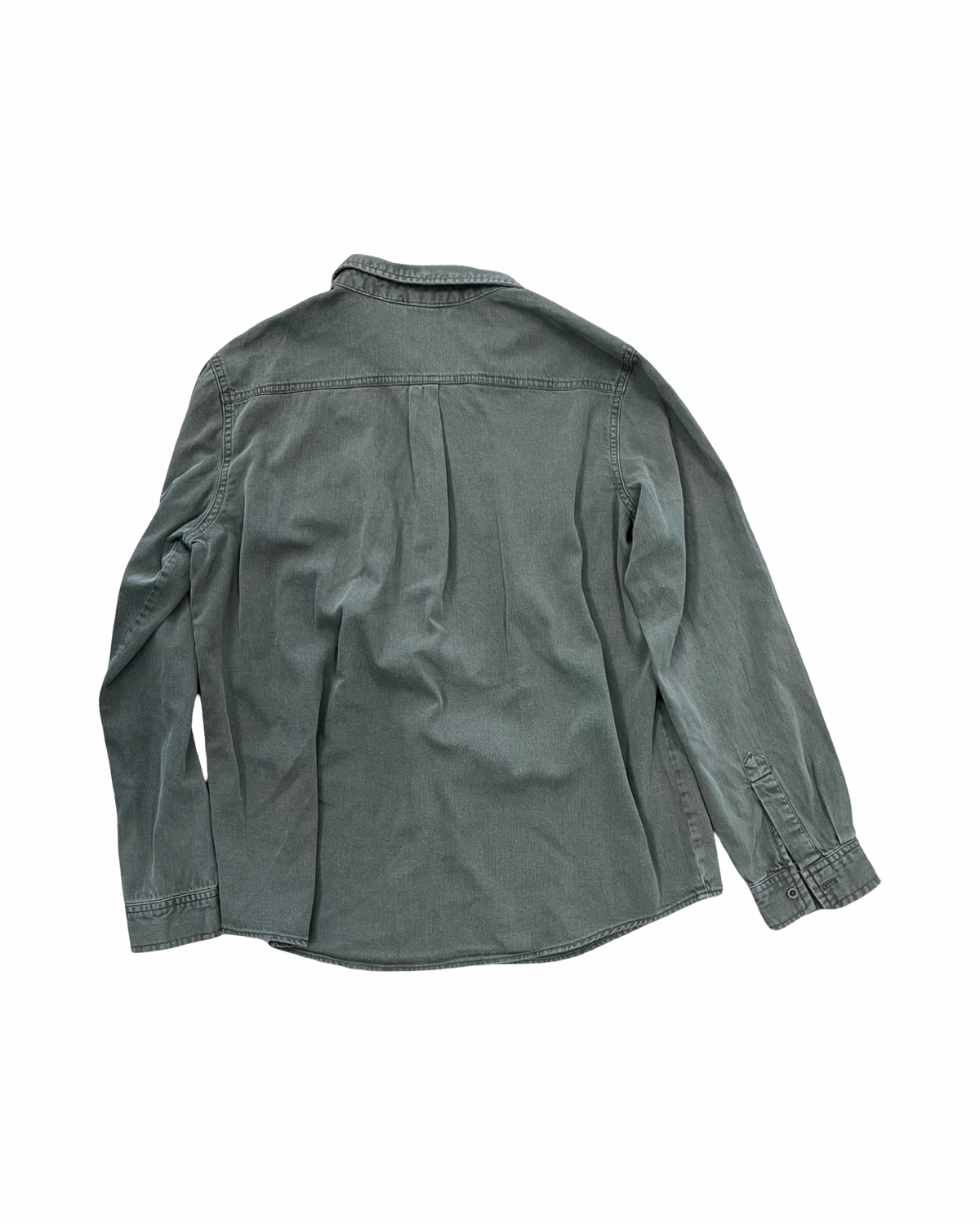 Blouse Ls By Natural Reflections In Green, Size:L