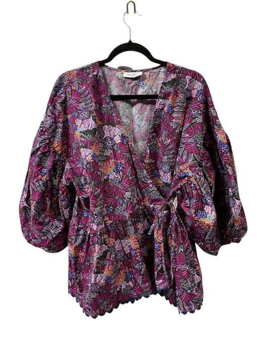 Top 3/4 Sleeve By Clothes Mentor In Purple, Size:1X