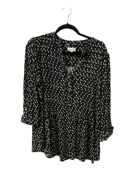 Top Ls By Wonderly In Polkadot Pattern, Size:1X
