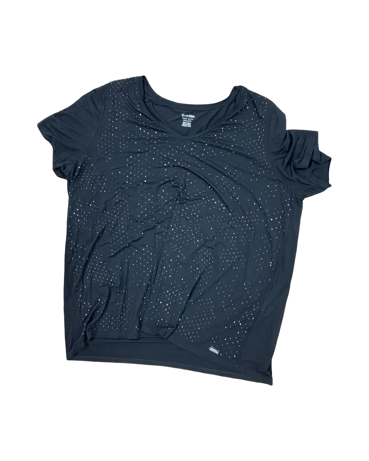 Top Ss By Calvin Klein In Black, Size:2X