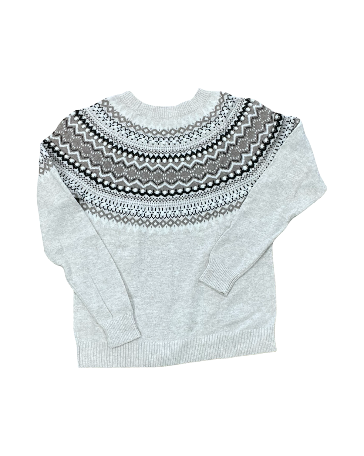 Sweater By H&M In Cream & Tan, Size:S