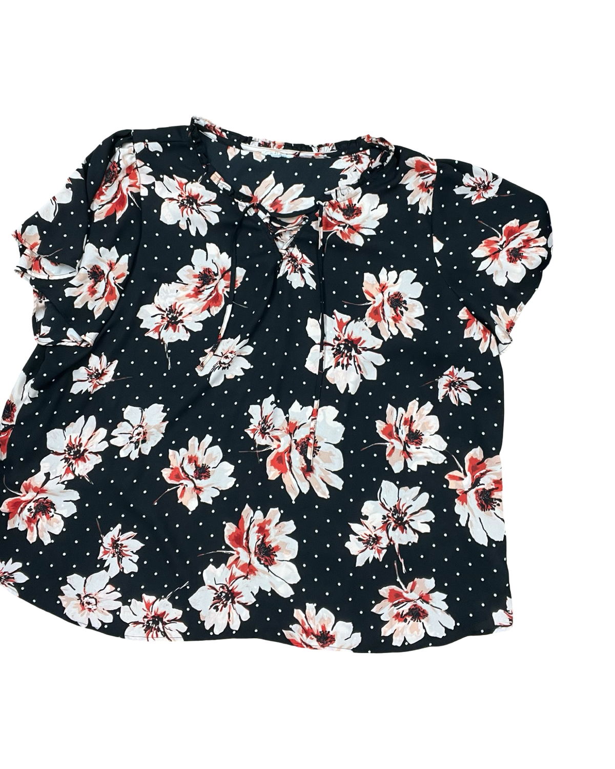 Top Ss By Maurices In Black & Red, Size:3X