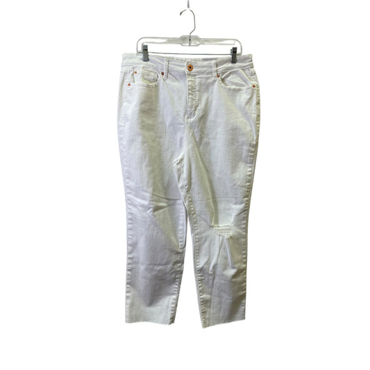 Jeans Skinny By Inc In White, Size:14