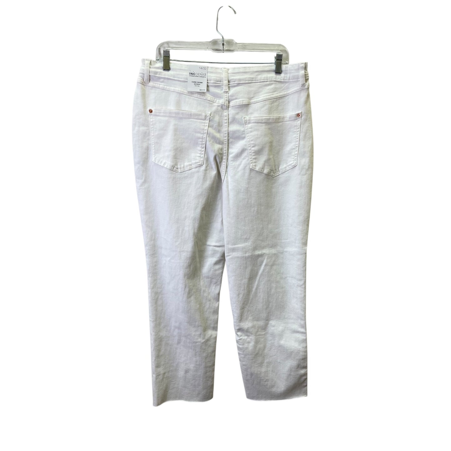 Jeans Skinny By Inc In White, Size:14