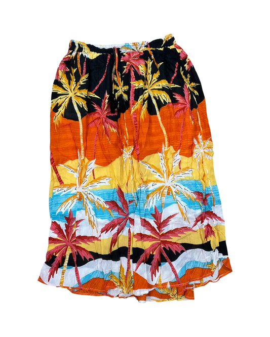 Skirt Maxi By Clothes Mentor In Black & Orange, Size:L