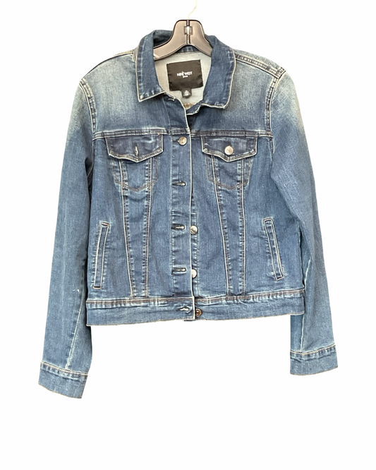 Jacket Denim By Nine West In Blue Denim, Size:M
