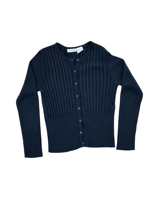 Sweater Cardigan By Liz Claiborne In Black, Size:S