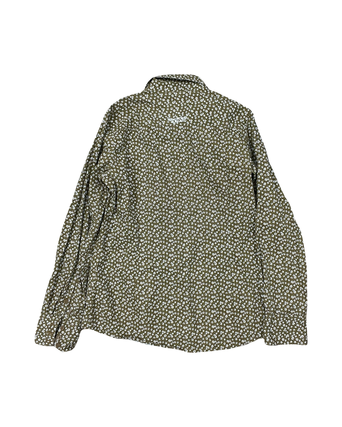 Blouse Ls By Ariat In Green & White, Size:M
