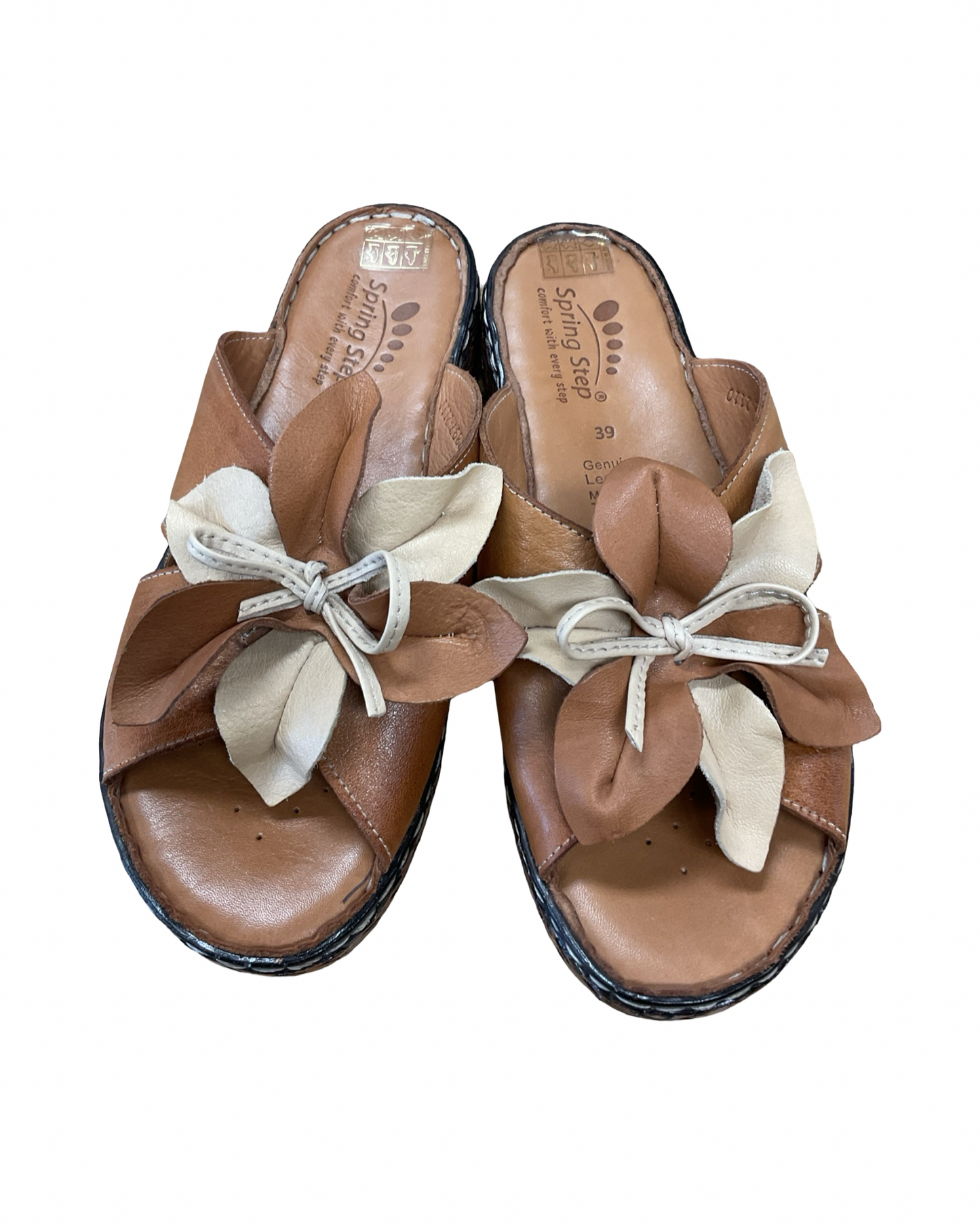 Sandals Flats By Spring Step In Brown, Size:8.5