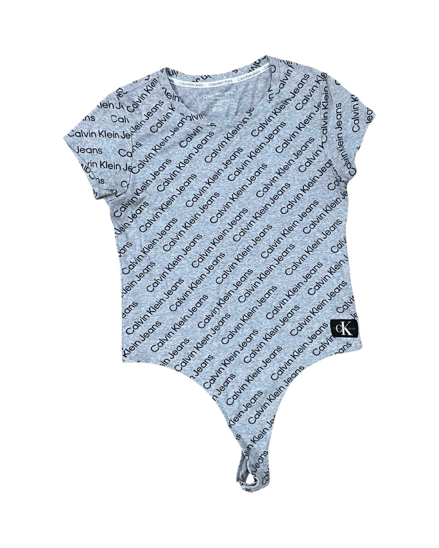 Bodysuit By Calvin Klein In Black & Grey, Size:Xl