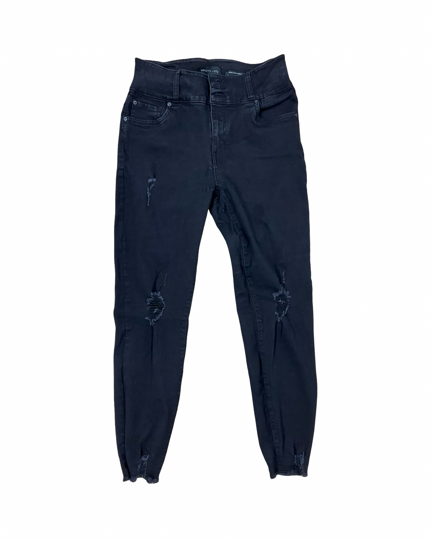 Jeans Skinny By Kendall + Kylie In Black Denim, Size:10