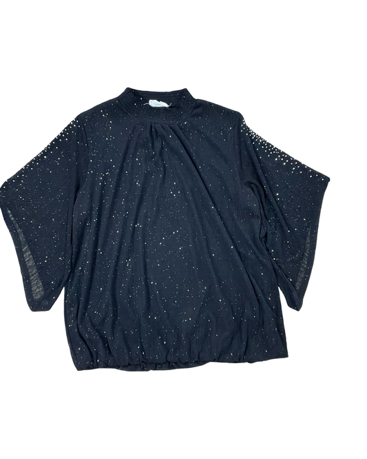 Top 3/4 Sleeve By Ember In Black, Size:L