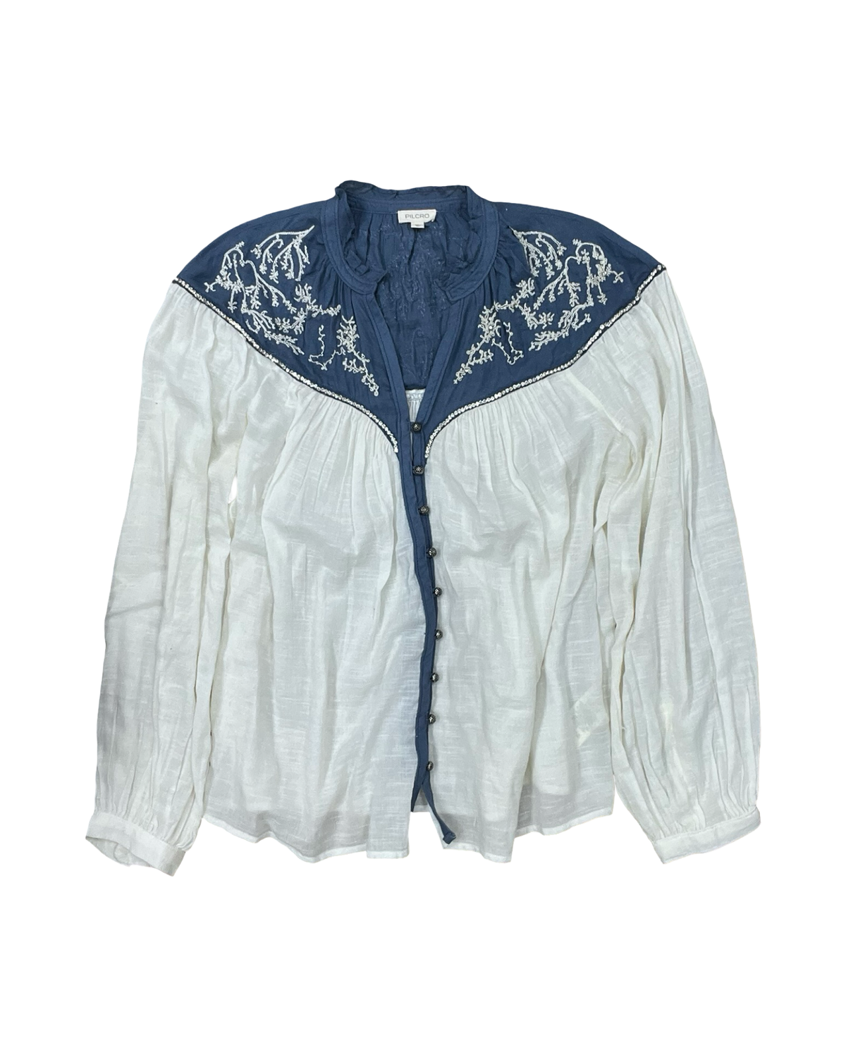 Blouse Ls By Pilcro In Cream, Size:M