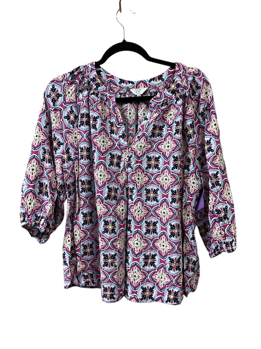 Top 3/4 Sleeve By Crown And Ivy In Purple, Size:2X