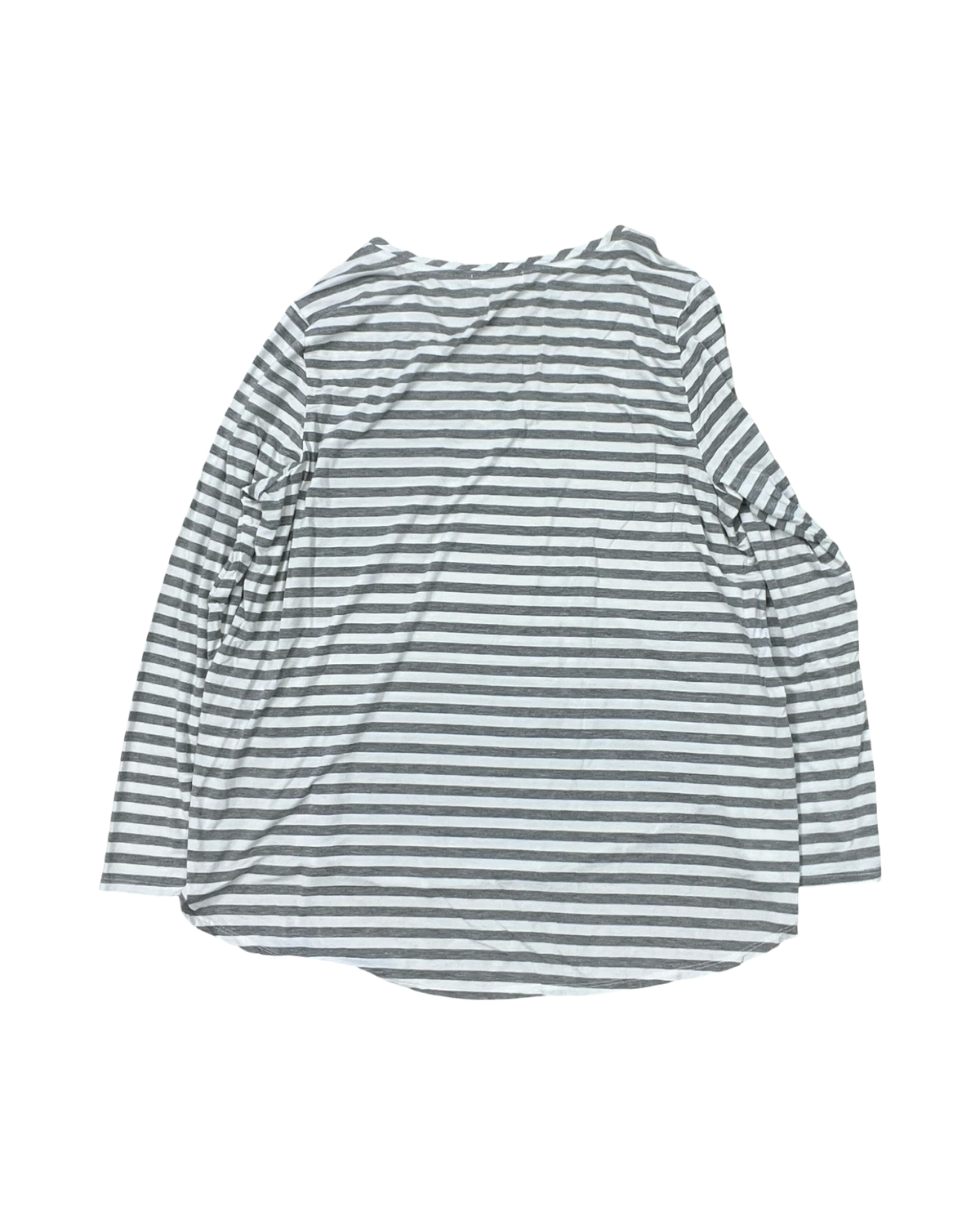 Top Ls Basic By 89Th And Madison In Grey & White, Size:L