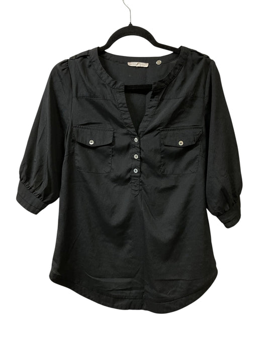 Top 3/4 Sleeve By Hawthorn In Black, Size:L