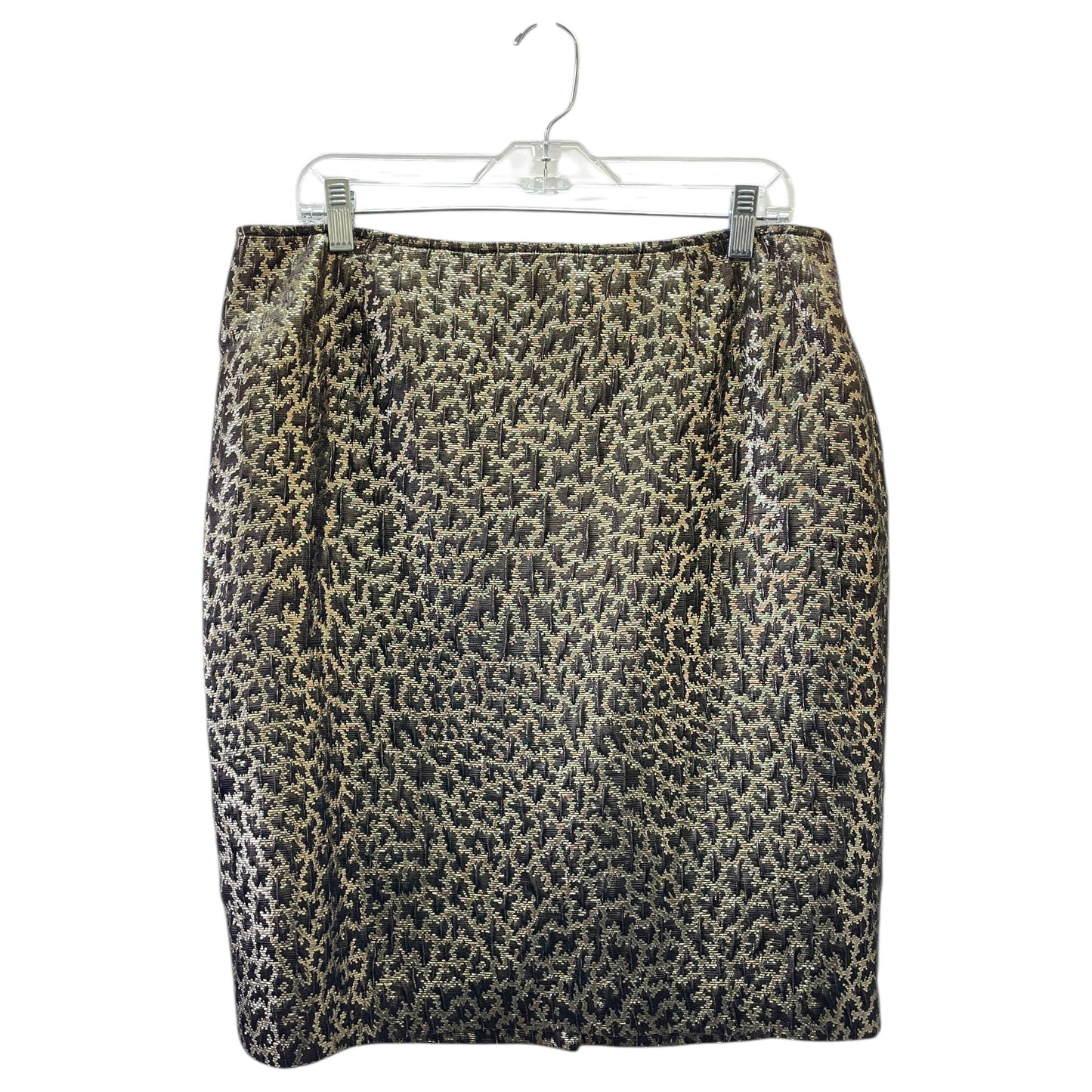 Skirt Mini & Short By Jones New York In Brown & Gold, Size:12