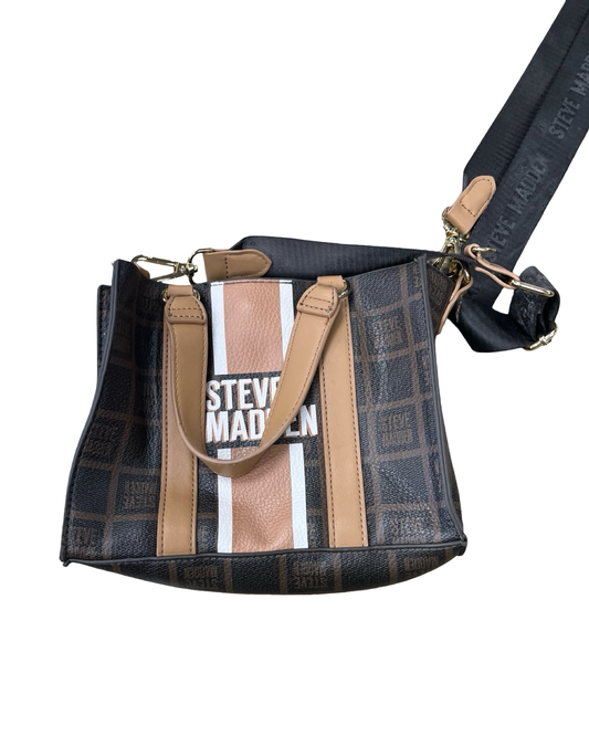 Crossbody By Steve Madden In Brown & Gold, Size:Medium
