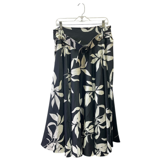 Skirt Maxi By PORTRAIT In Black & Cream, Size:Xl