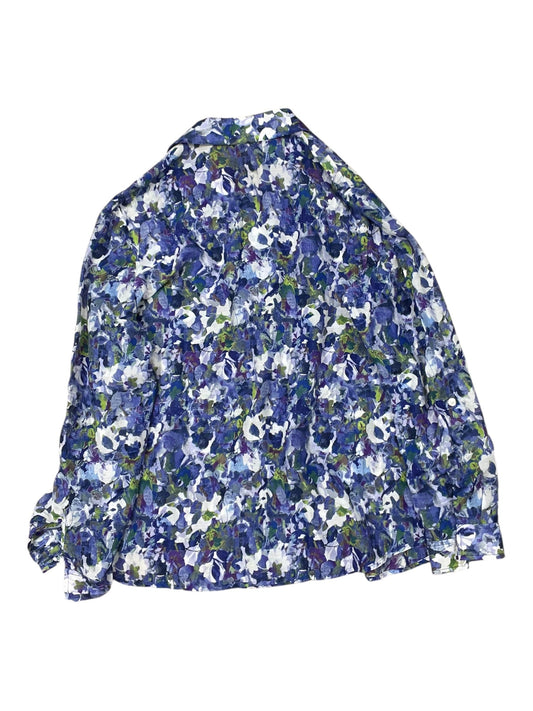 Blouse Ls By Coldwater Creek In Blue, Size:L