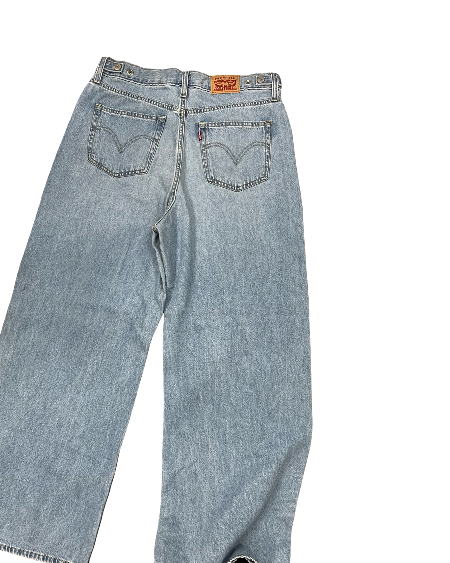Jeans Boyfriend By Levis In Blue Denim, Size:12