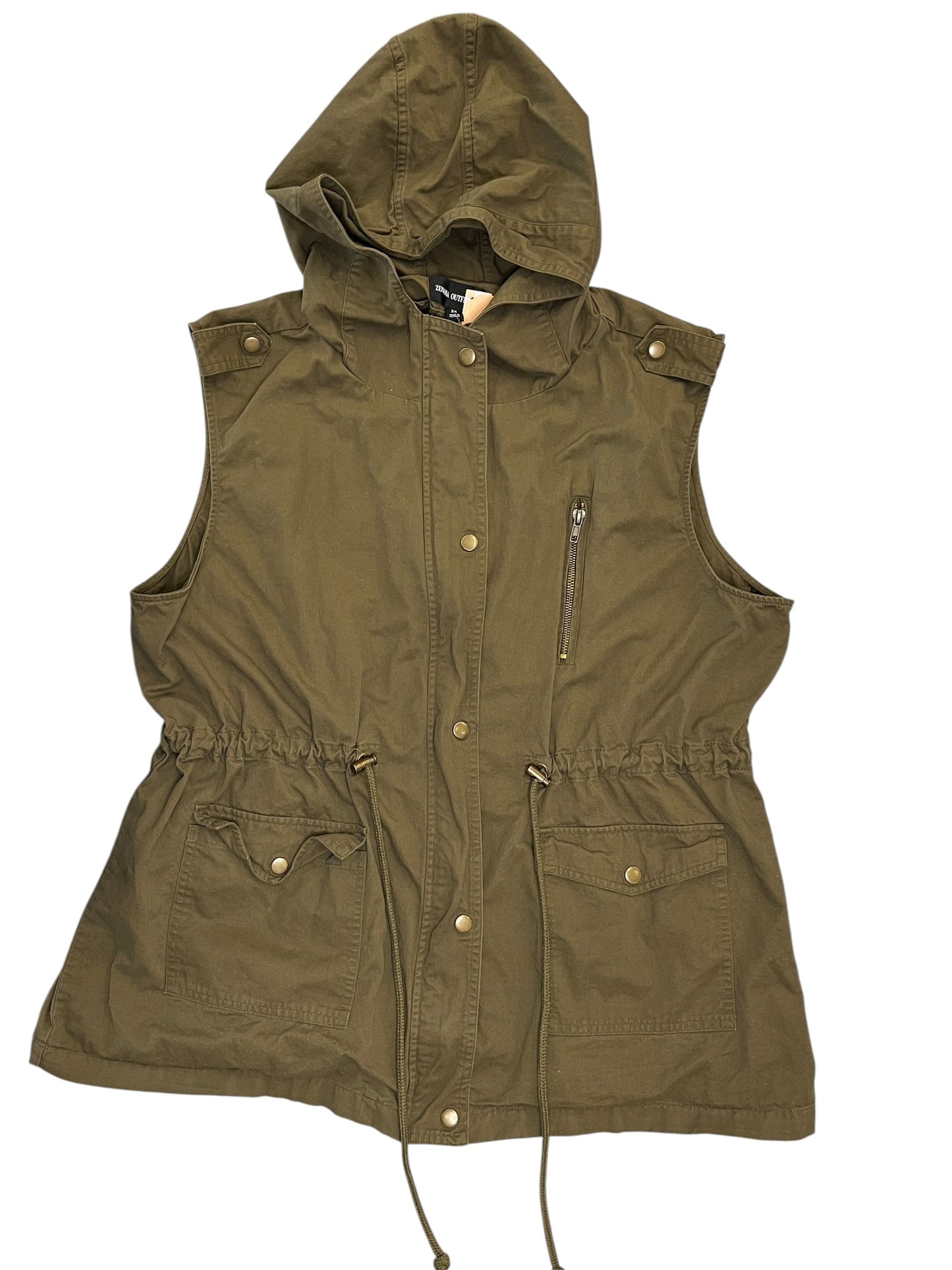 Vest Other By Zenana Outfitters In Green, Size:3X