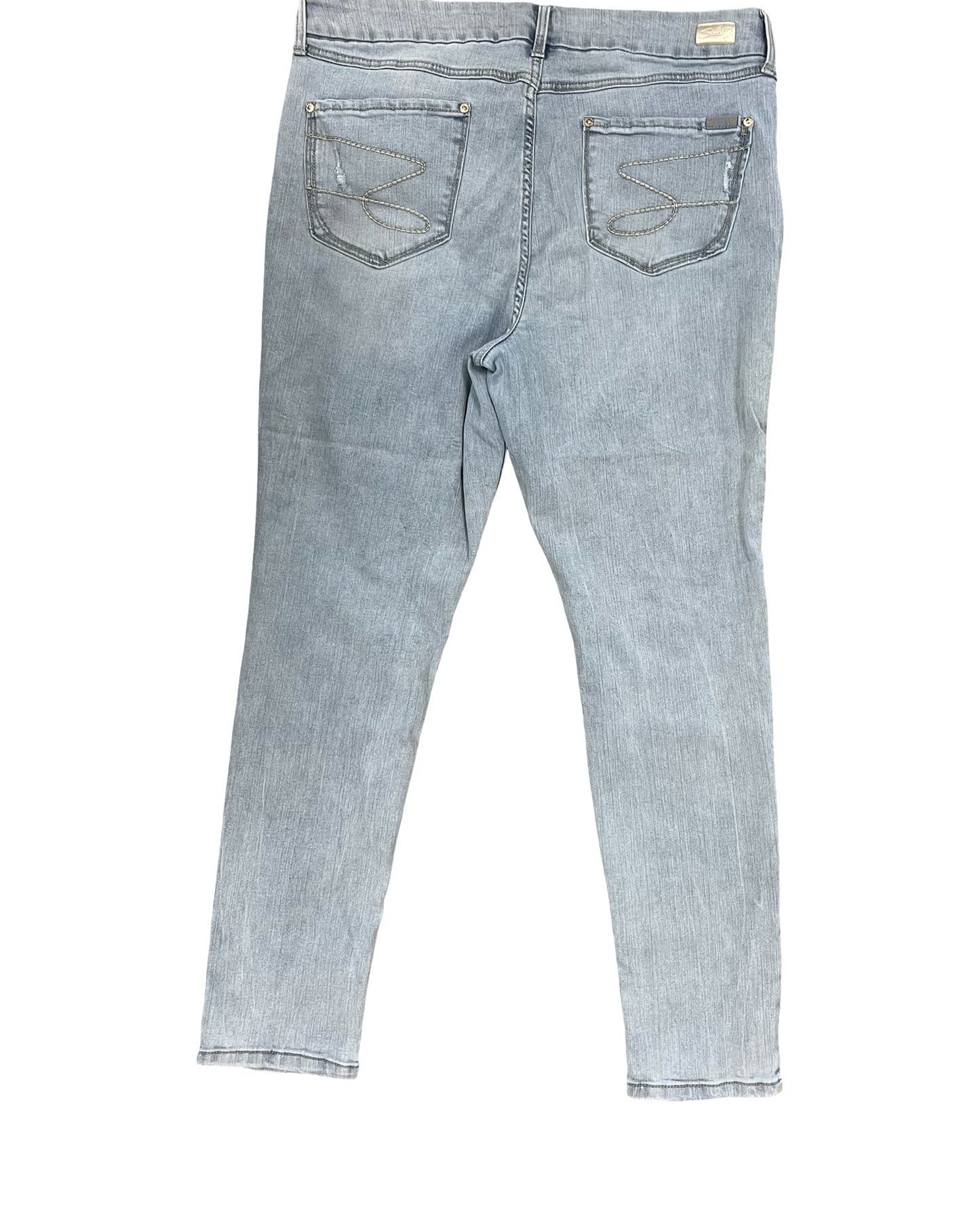 Jeans Cropped By Seven 7 In Blue Denim, Size:16