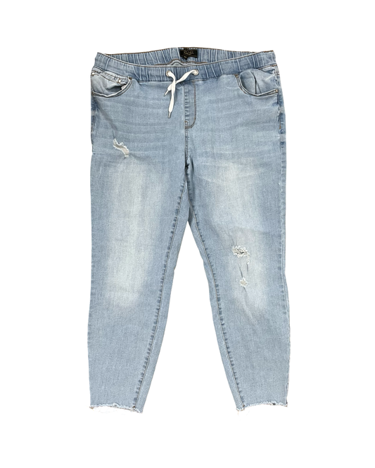 Jeans Cropped By Rachel Roy In Blue Denim, Size:16