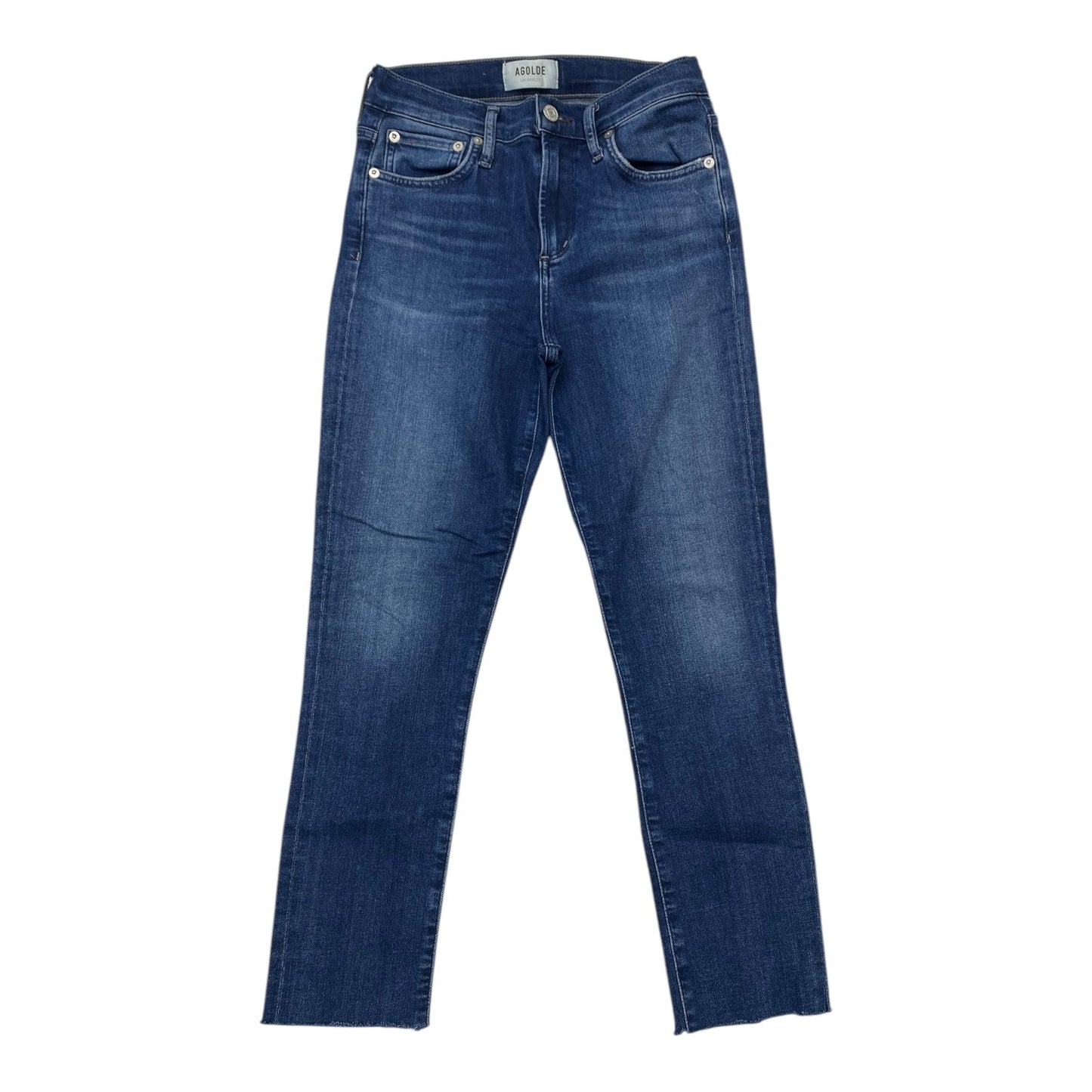 Jeans Straight By Agolde In Blue Denim, Size:0