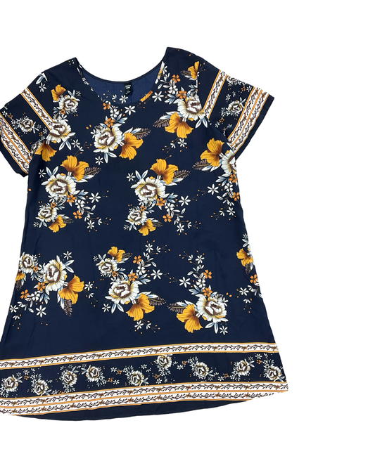 Dress Casual Midi By Shein In Blue, Size:1X