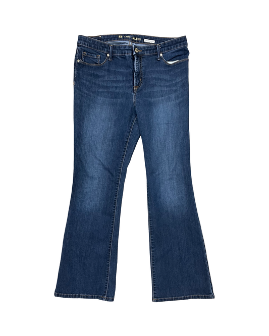 Jeans Boot Cut By Anne Klein In Blue Denim, Size:12