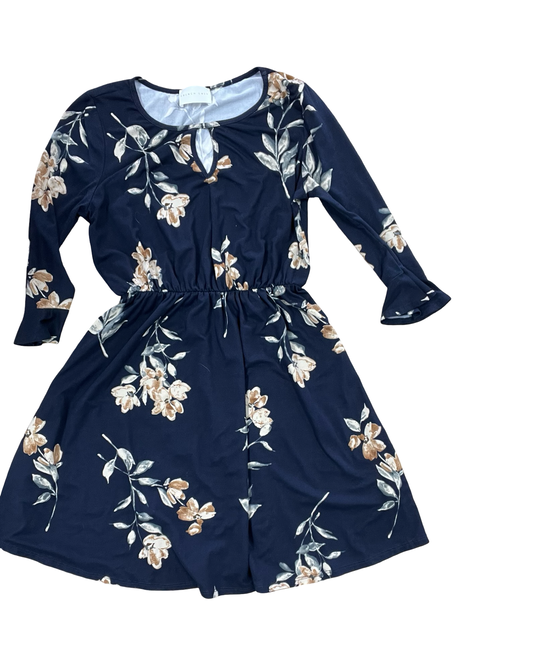 Dress Casual Midi By Clothes Mentor In Blue, Size:L
