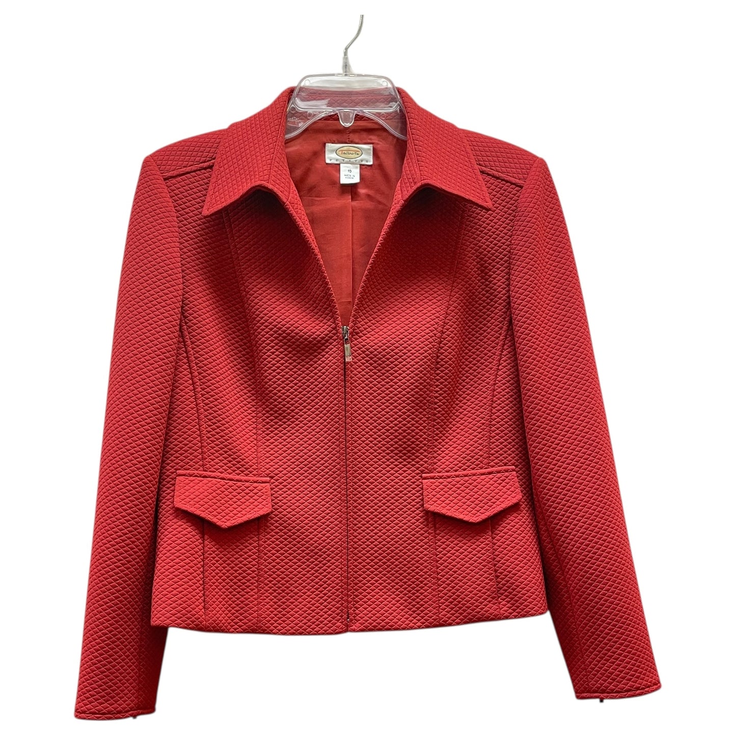 Jacket Puffer & Quilted By Talbots In Orange, Size:10