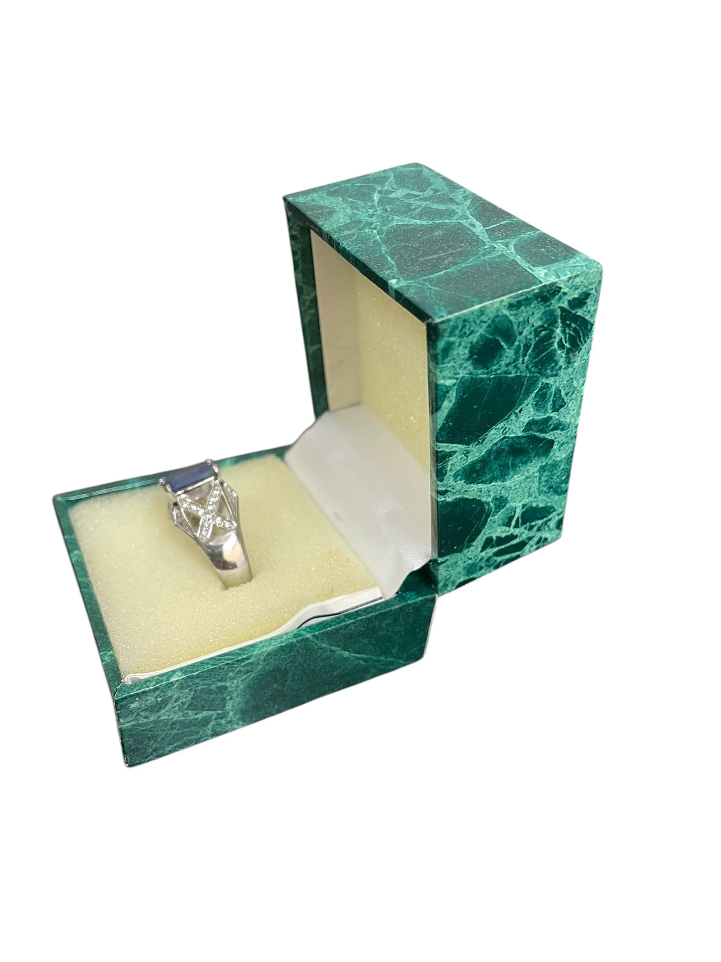 Ring Sterling Silver By Clothes Mentor In Blue, Size:10