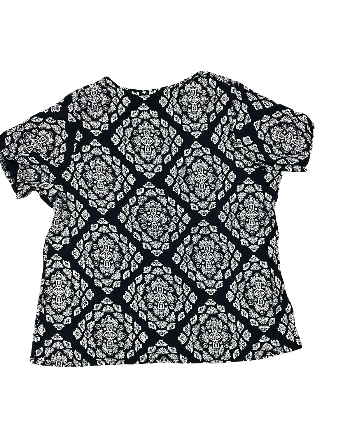 Top Ss By Croft And Barrow In Black & Tan, Size:2X