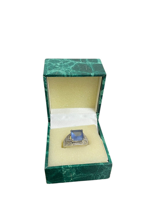 Ring Sterling Silver By Clothes Mentor In Blue, Size:10