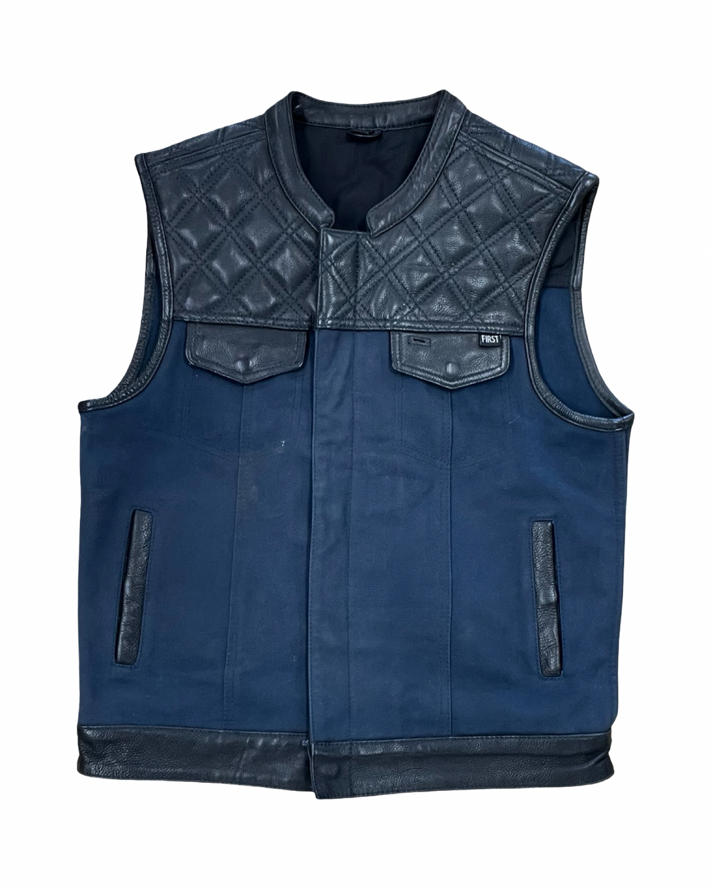 Vest Other By Clothes Mentor In Black & Blue, Size:M