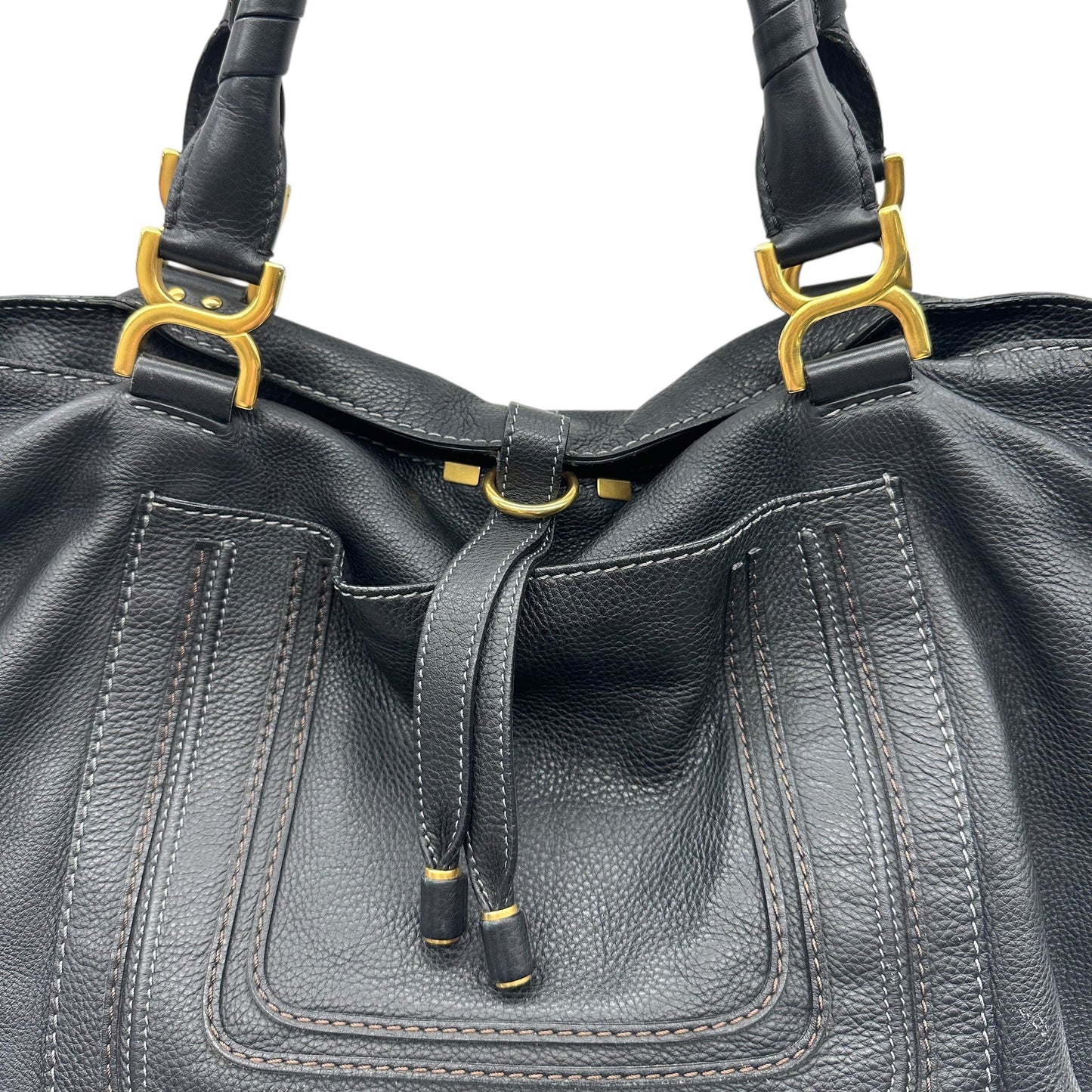 Handbag Luxury Designer By Chloe In Black, Size:Medium