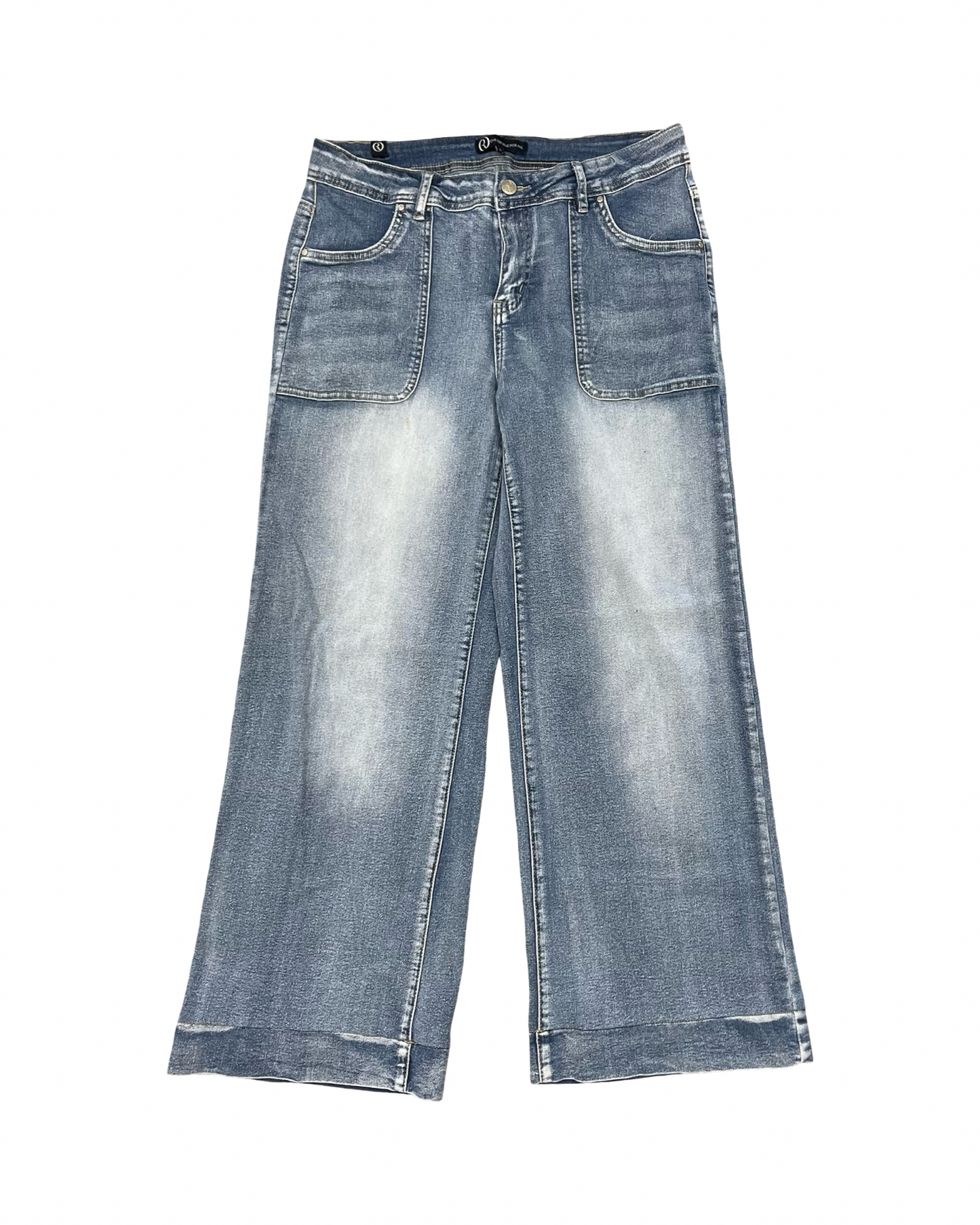 Jeans Wide Leg By Clothes Mentor In Blue Denim, Size:12