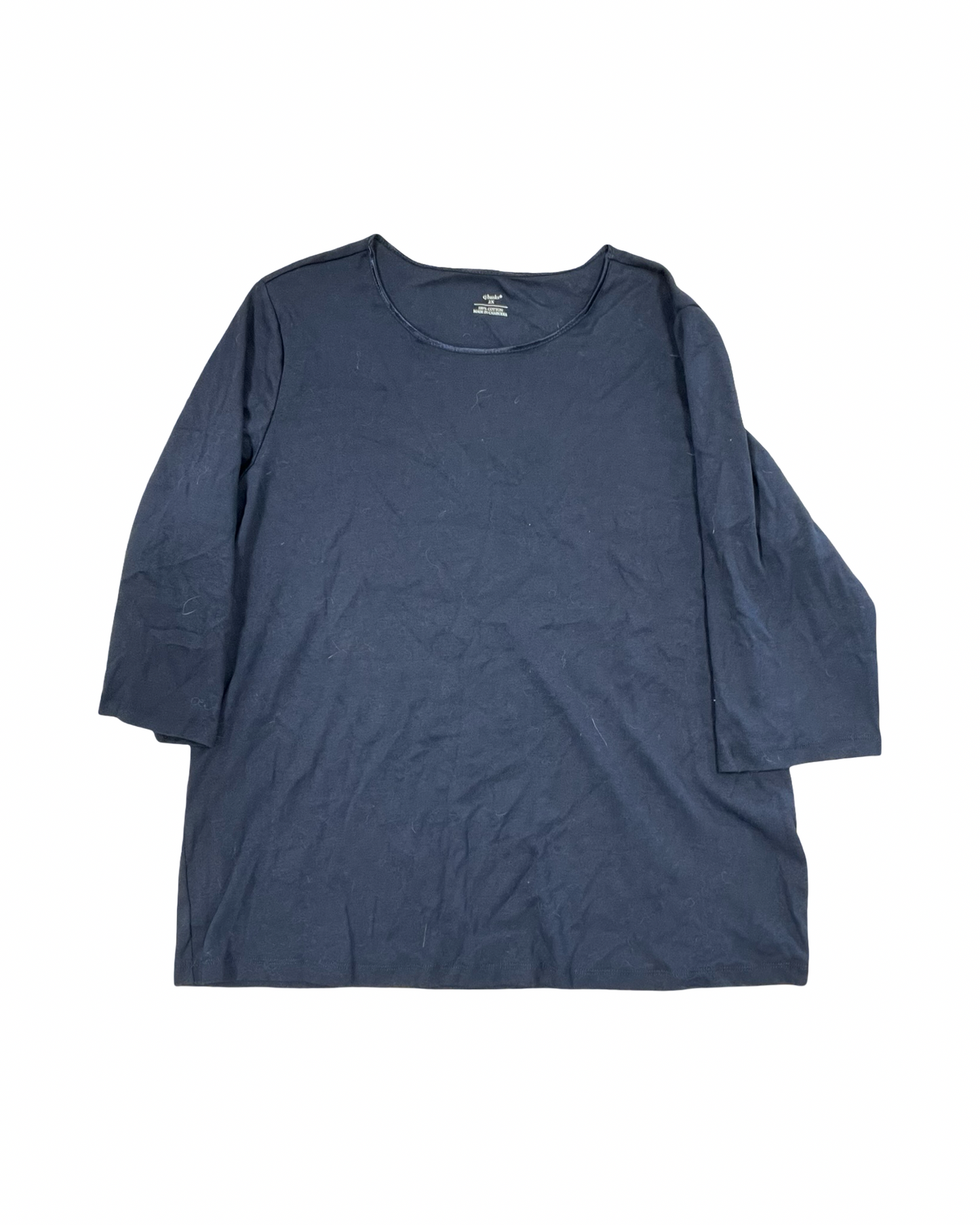 Top 3/4 Sleeve By Cj Banks In Blue, Size:2X